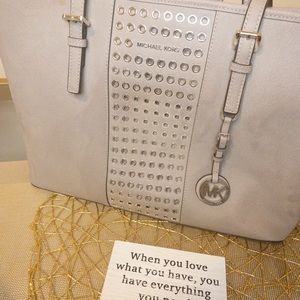 Michael Kors Jet Set Saffiano Leather Grommet Bag